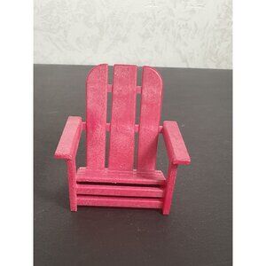 Miniature Pink Adirondack Style Doll Chair